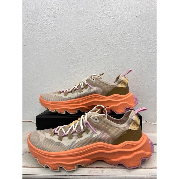 Sorel Shoes - Sorel Kinetic RNEGD Caribou Sneakers Women's 9.5 Beige Orange‎ Pink Chunky Sole